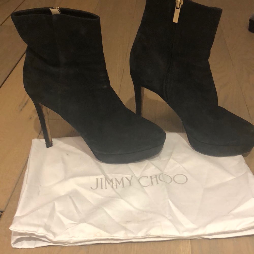 Jimmy Choo Suede ankle booties 3.5 in heels